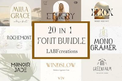 Font BUNDLE. 20 Fonts in 1.