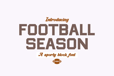 FOOTBALL SEASON Sporty Block Font Free Download