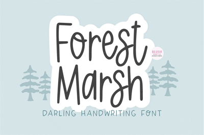 FOREST MARSH Cute Handwriting Font Free Download