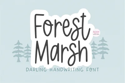 FOREST MARSH Cute Handwriting Font