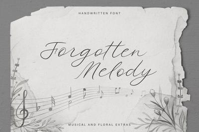 Forgotten Melody Font + EXTRAS Free Download