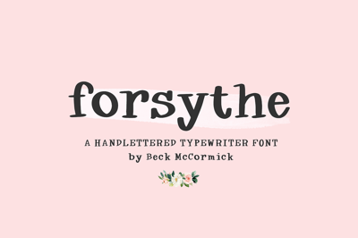 Forsythe Typewriter Serif Free Download