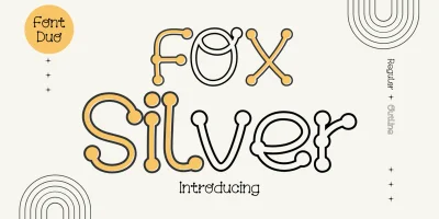 Fox Silver Outline Font
