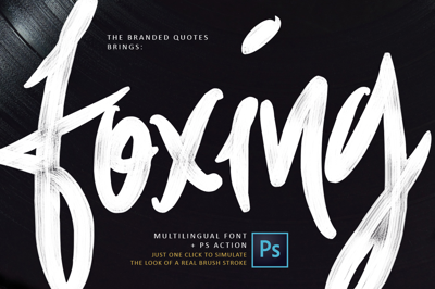 Foxing Font + PS Action Free Download