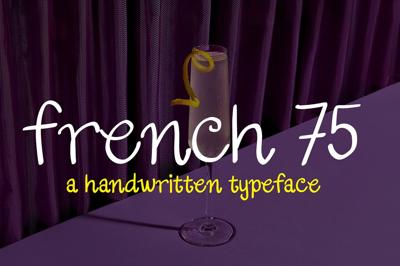 French 75 Handwritten Script Free Download