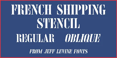 French Shipping Stencil JNL Font