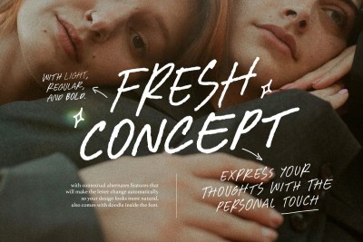 Fresh Concept - All Caps Handwritten Font