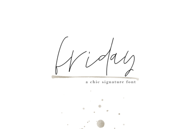 Friday - Chic Signature Font Free Download