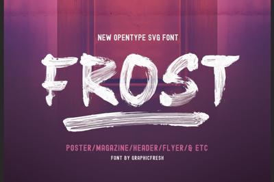 Frost SVG Font + Brushes Free Download