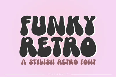 FUNKY RETRO Boho Bubble Font