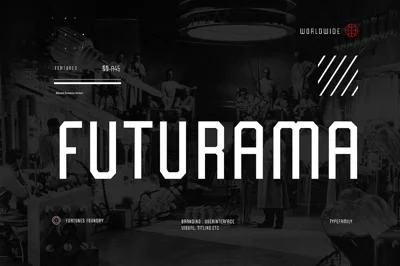 Futurama Modern Titling Fonts