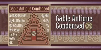 Gable Antique Condensed SG Font