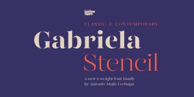 Gabriela Stencil Font Family Free Download