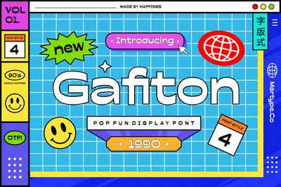 Gafiton - Pop Fun Display Font Free Download