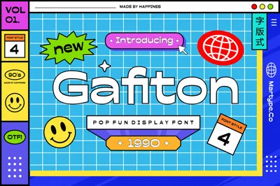 Gafiton - Pop Fun Display Font