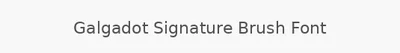 Galgadot Signature Brush Font