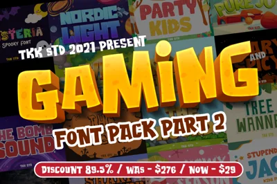 Gaming Font Bundle V2 - SALE