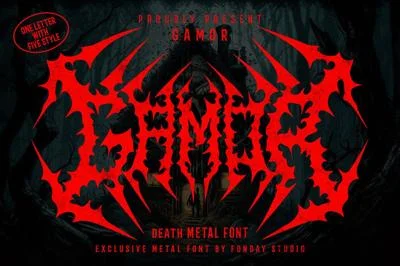 GAMOR – Black Metal Font