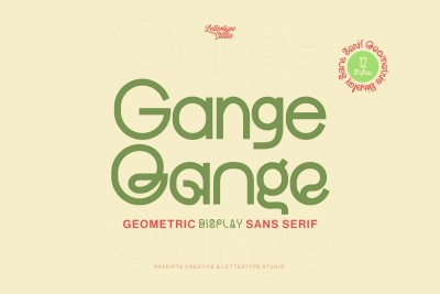 Gange Geometric Display Sans Serif Font