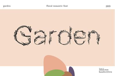 Garden|floral romantic font Free Download