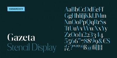 Gazeta Stencil Display Font