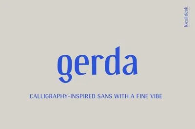 Gerda – A Calligraphic Sans Serif Font