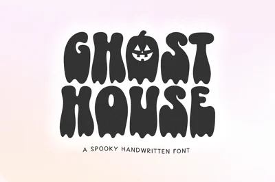 Ghost House | Retro Drip Font