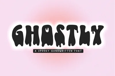 Ghostly | Dripping Halloween Font