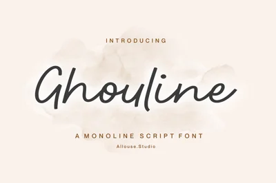 Ghouline A Monoline Script Font