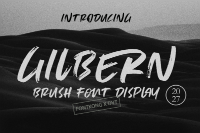 Gilbern - Brush Font Display