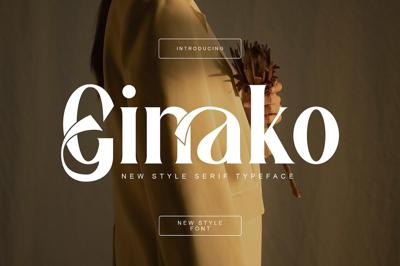 Ginako Ligature Serif Typeface Free Download