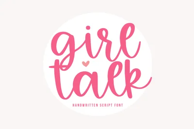 Girl Talk | Handwritten Script Font