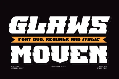 Glaws Moven - Athletics & Basketball Font