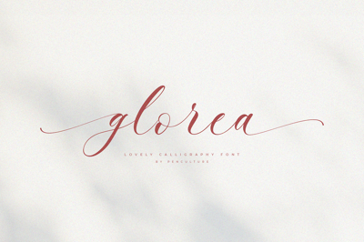 Glorea - A Lovely Calligraphy Font Free Download