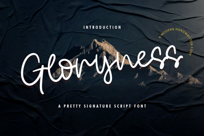 Gloryness - A Modern Script Font Free Download