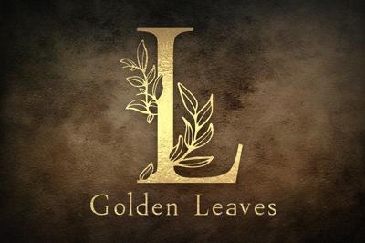 Golden Leaves - floral font Free Download