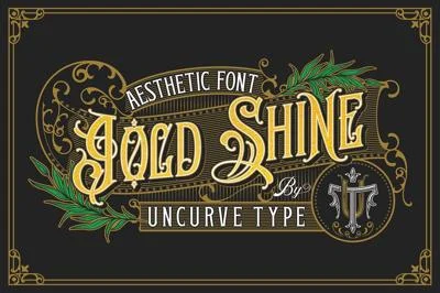 GoldShine with Extras Font