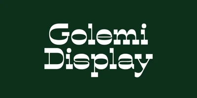 Golemi Display Font