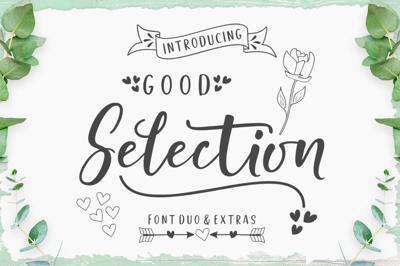 Good Selection Font Duo & Extras Free Download