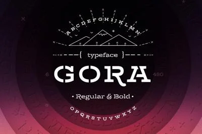 Gora Stencil – Reg & Bold Font