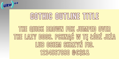 Gothic Outline Title Free Download