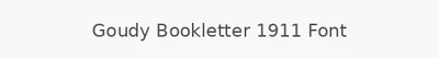 Goudy Bookletter 1911 Font