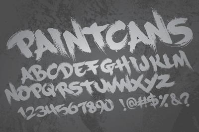 Graffiti Fonts | PaintCans Free Download