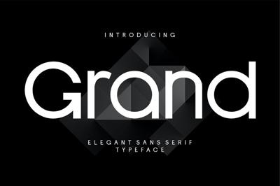 Grand Elegant Sans Serif Typeface Free Download