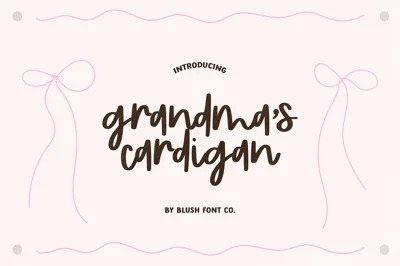 Grandma's Cardigan Brush Script Font