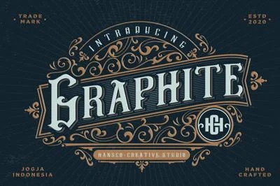 Graphite - Vintage Decorative Font