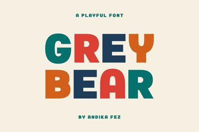 GREY BEAR A PLAYFUL FONT Free Download