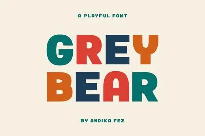 GREY BEAR A PLAYFUL FONT