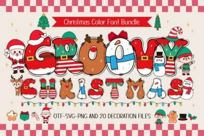 Groovy Christmas Christmas Font Font