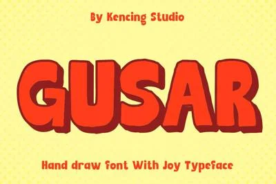 Gusar - Hand draw Joy Font